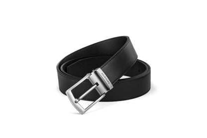 Angled buckle rolled up view of the AAMIR II BIZPIN PLATE 04 BELT. Shop Now Online