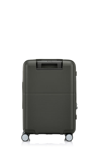 Back view of the Samsonite Flatform Spinner Cabin in Dark Moss. Shop the Latest Online