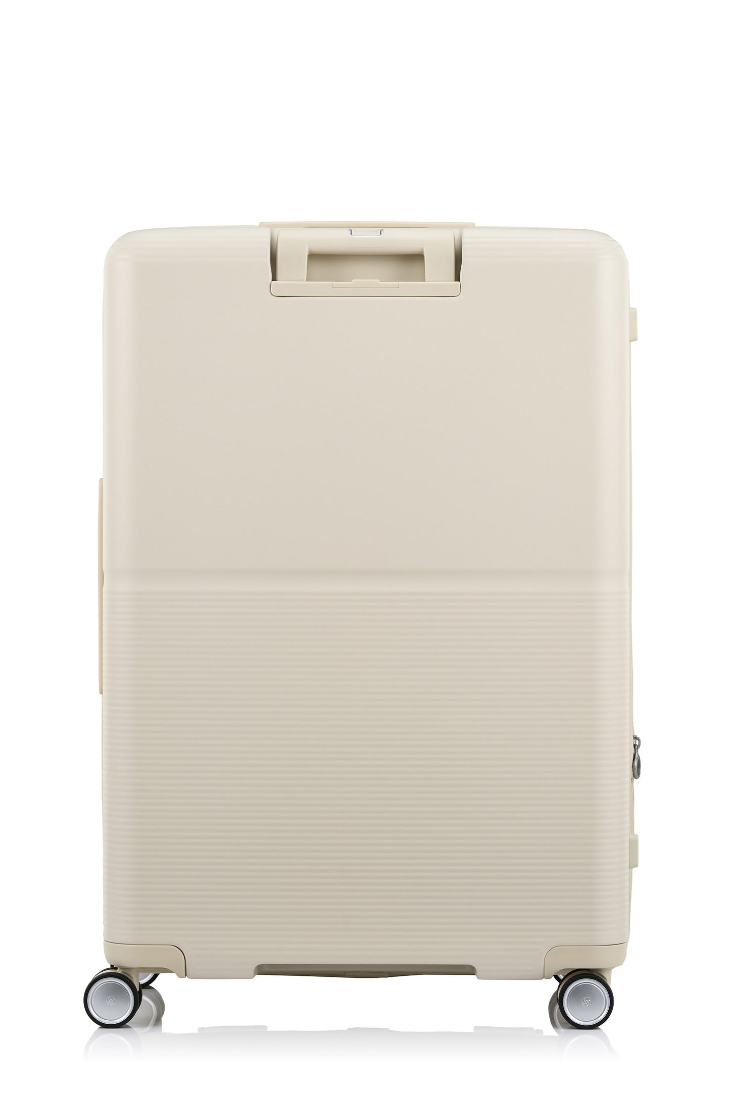 Back view of the Samsonite Flatform Spinner Large in Ivory. Shop the Latest Online