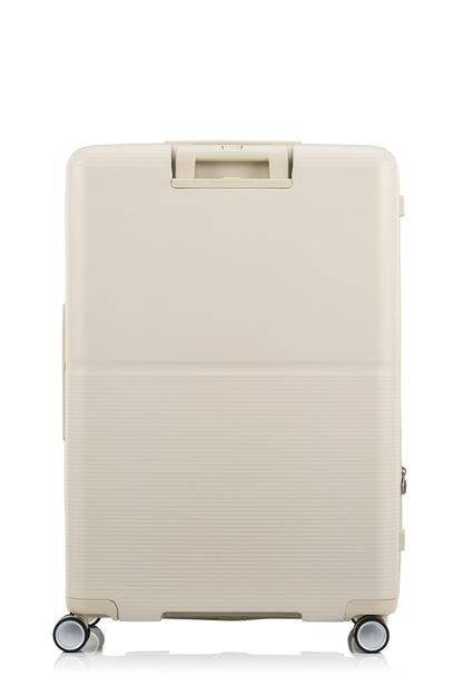 Back view of the Samsonite Flatform Spinner Large in Ivory. Shop the Latest Online
