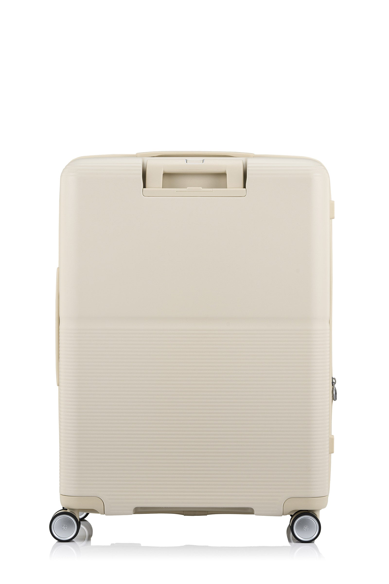 Back view of the Samsonite Flatform Spinner Medium in Ivory. Shop the Latest Online