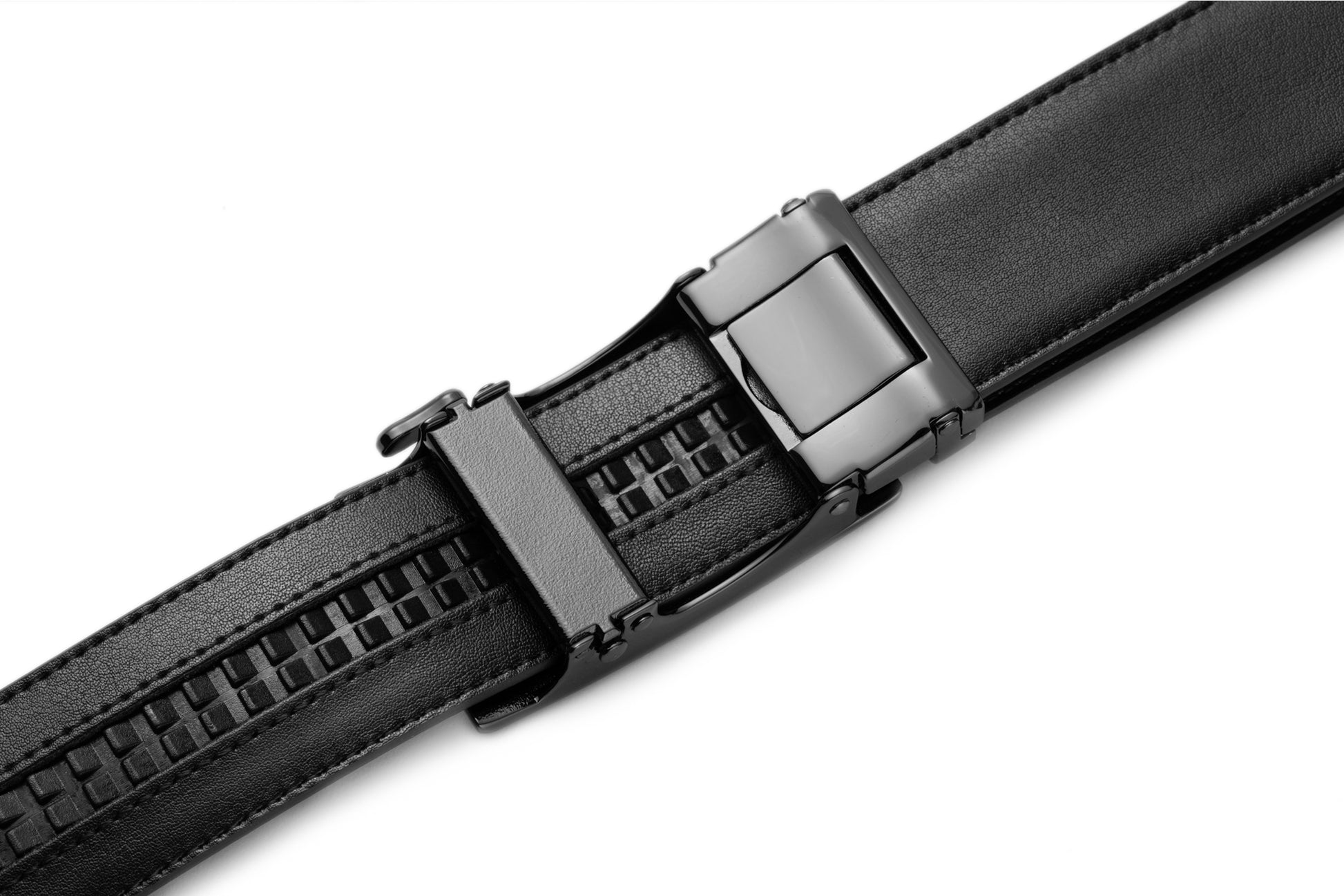 Close up back buckled view of the AAMIR II BIZAUTO PLATE 04 BELT. Order Now Online.