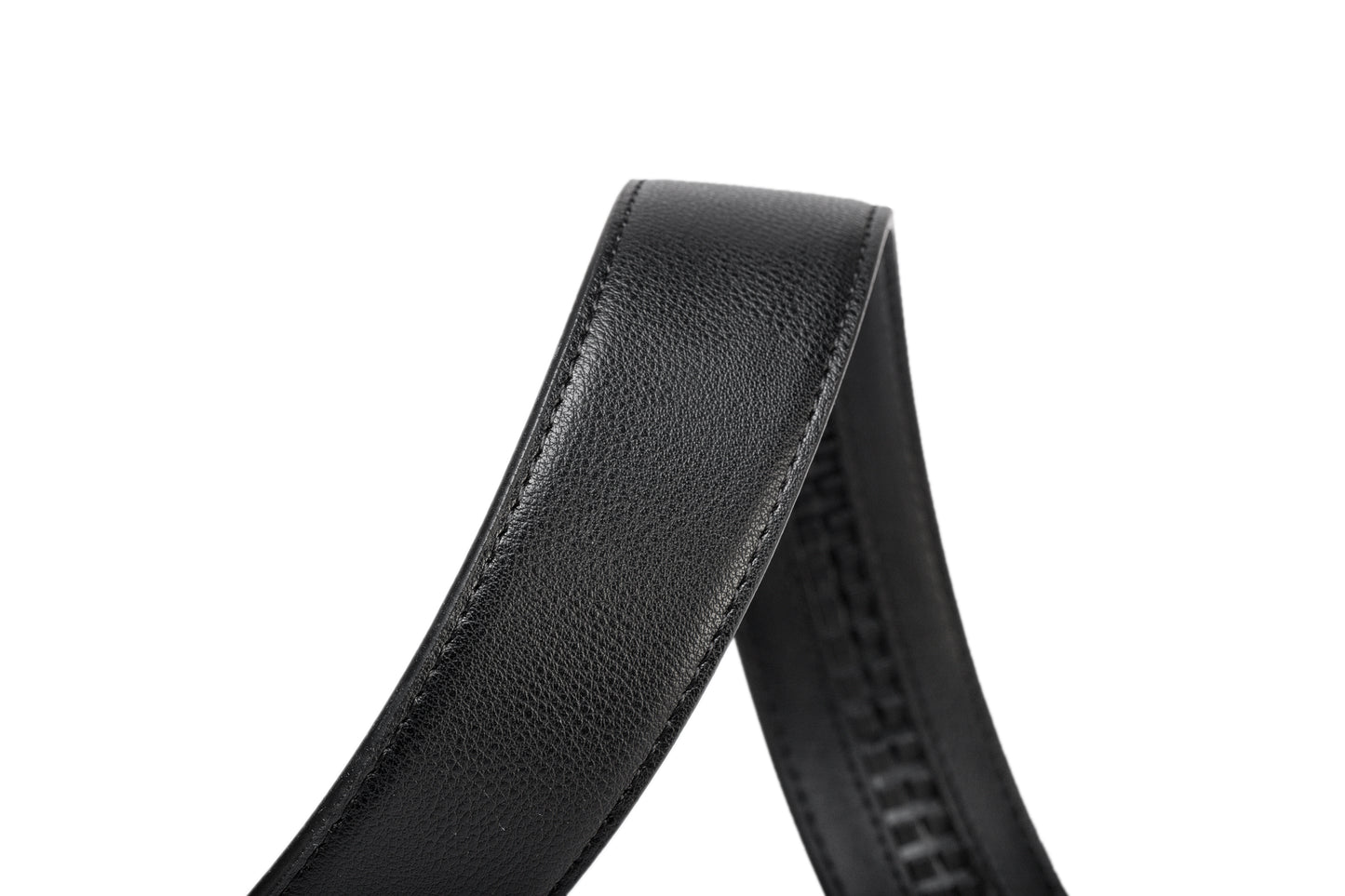 Close up bent belt view of the AAMIR II BIZPLATE AL AUTO 04 BELT. Shop the Latest Online 
