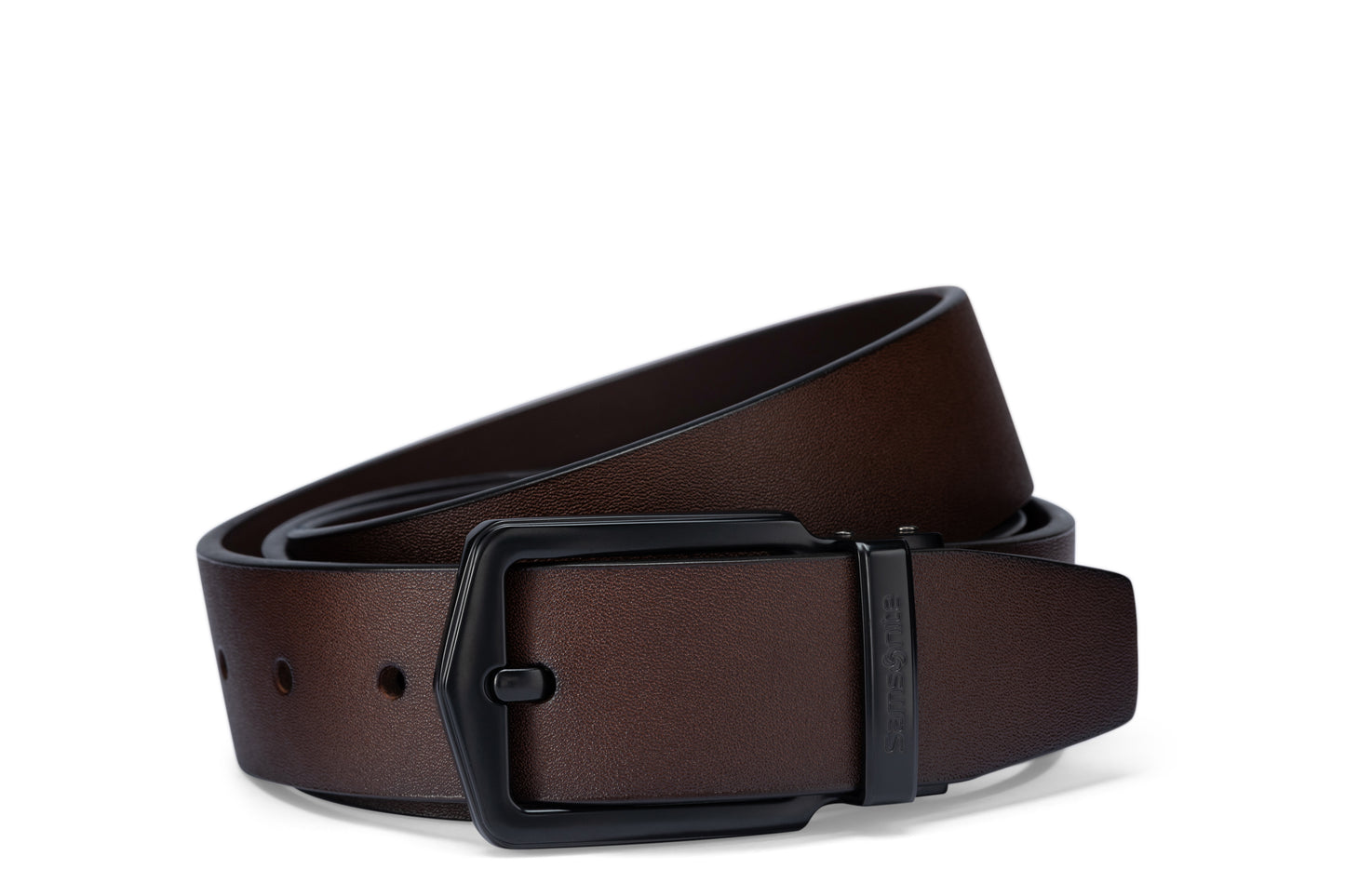 Close up buckle Rolled up view of the AAMIR II BIZPIN PLATE 02 BELT. Shop Now Online.