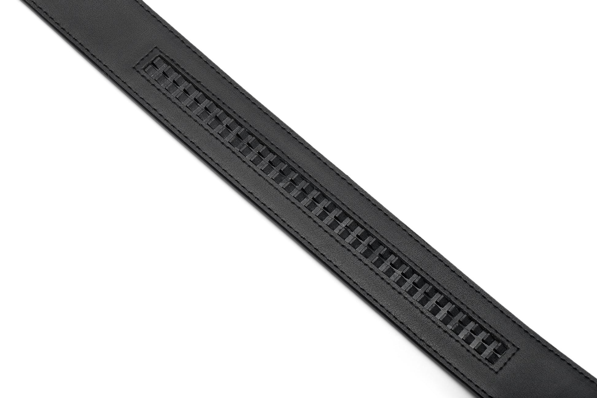 Close up measuring back view of the AAMIR II BIZPLATE AL AUTO 04 BELT. Shop the Latest Online 