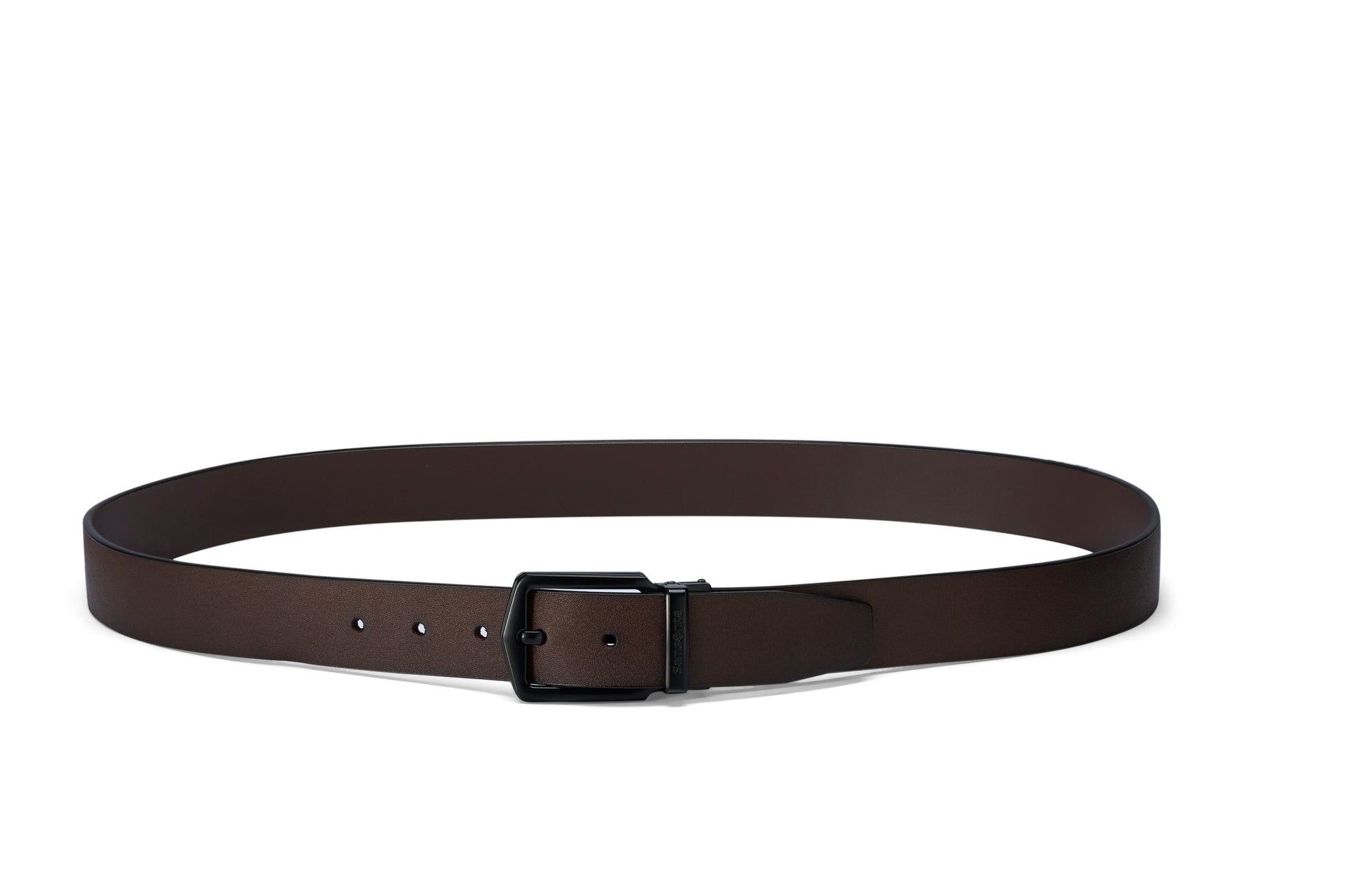 Extended buckled full view of the AAMIR II BIZPIN PLATE 02 BELT. Shop Now Online.