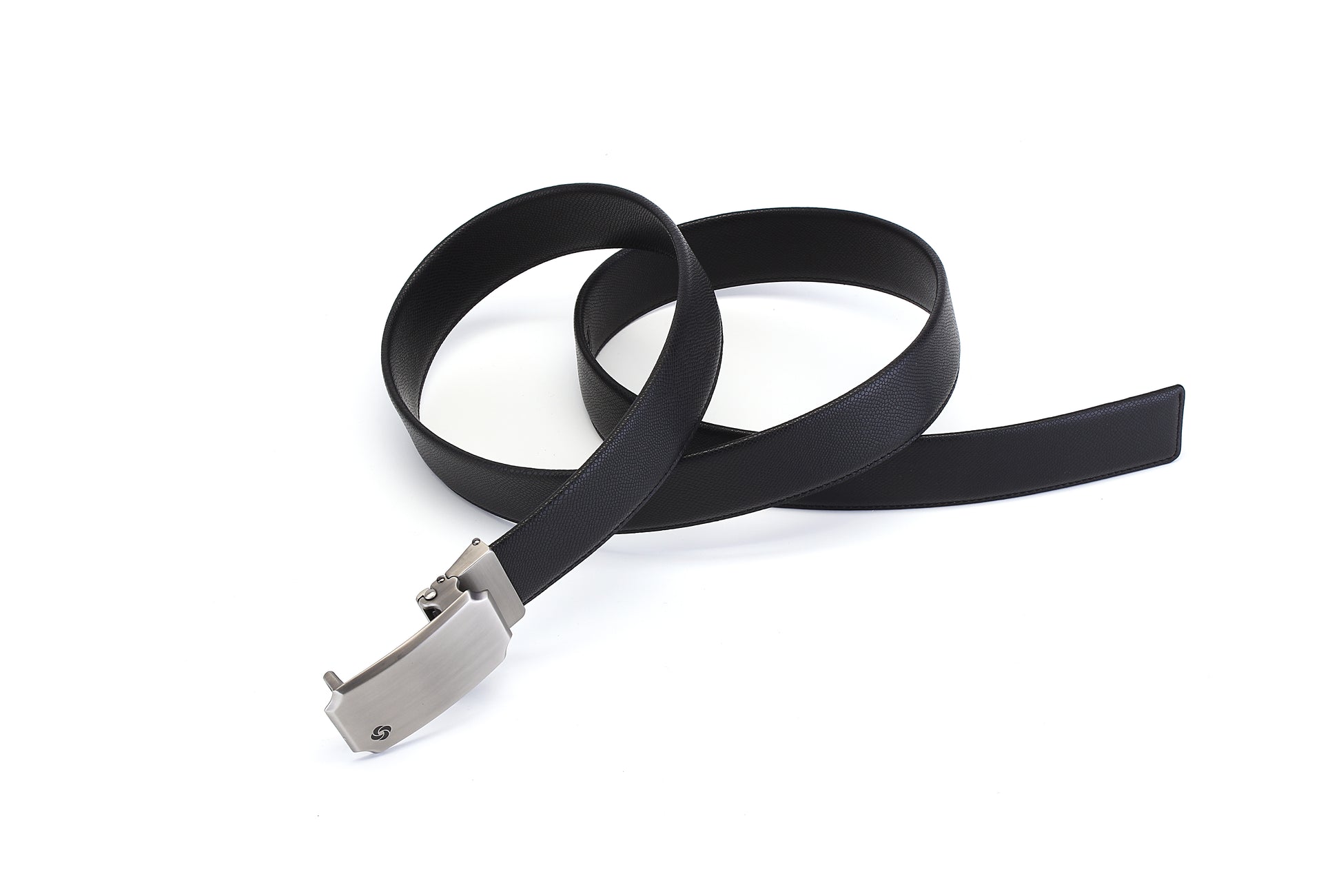 Extended roll view of the Samsonite AAMIR Basic Auto Belt in Black. Available Now Online.