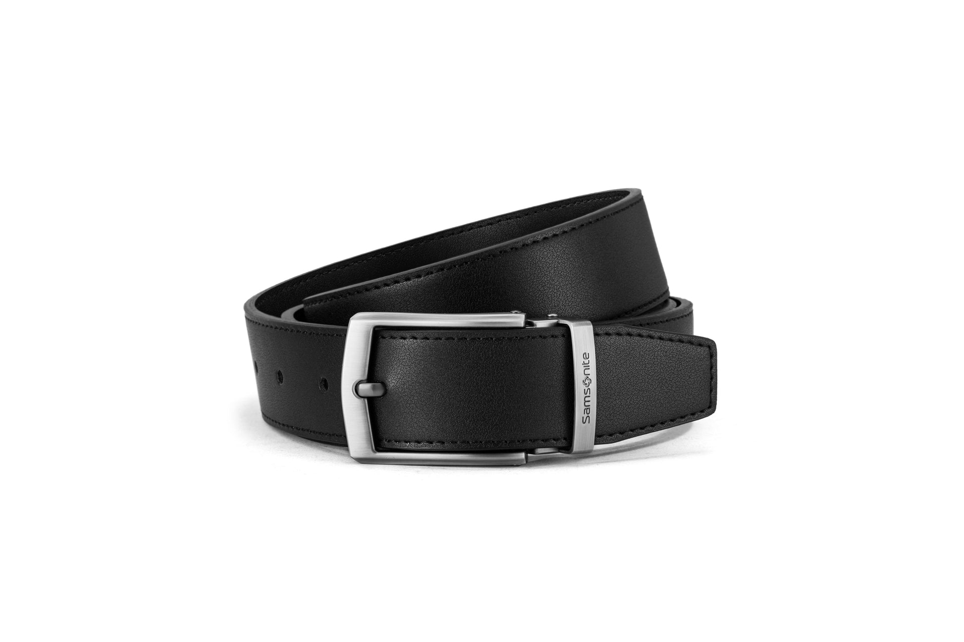 Front buckle rolled up view of the AAMIR II BIZPIN PLATE 04 BELT. Shop Now Online