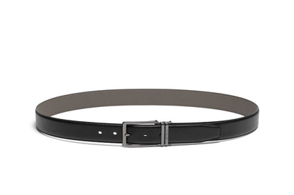 Full buckled view of the Samsonite AAMIR II Bizctr Square Belt in Black. Available Online Now