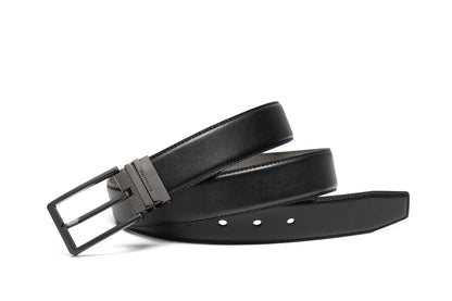 Full rolled view of the Samsonite AAMIR II Bizctr Square Belt in Black. Available Online Now