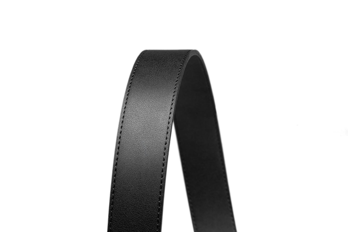 Leather stitched view of the AAMIR II BIZPIN PLATE 04 BELT. Shop Now Online