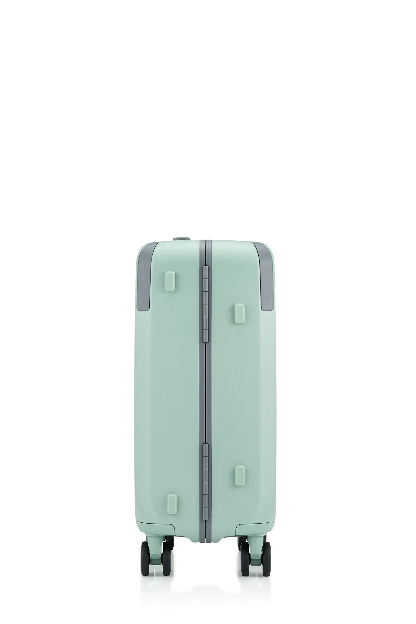 Other Side view of the Evox Spinner Cabin luggage in Mint. Shop the Collection Online.