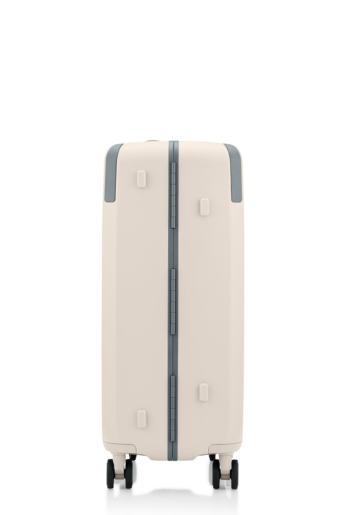 Other Side view of the Evox Spinner Medium luggage in Beige. Shop the Collection Online.