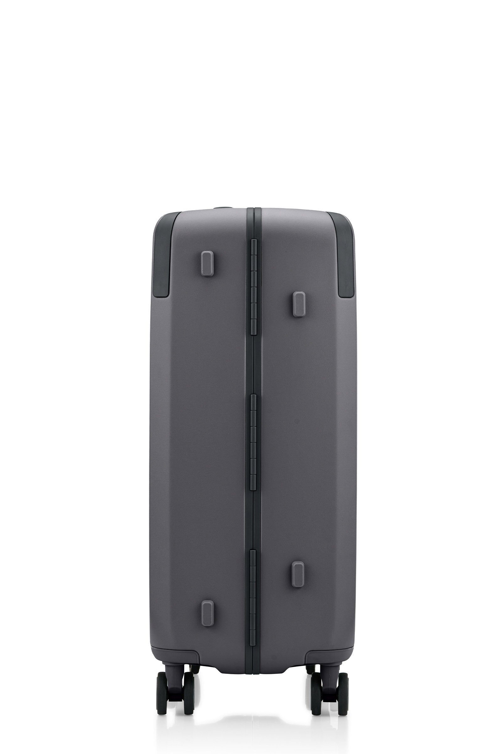 Other Side view of the Evox Spinner Medium luggage in Graphite. Shop the Collection Online.