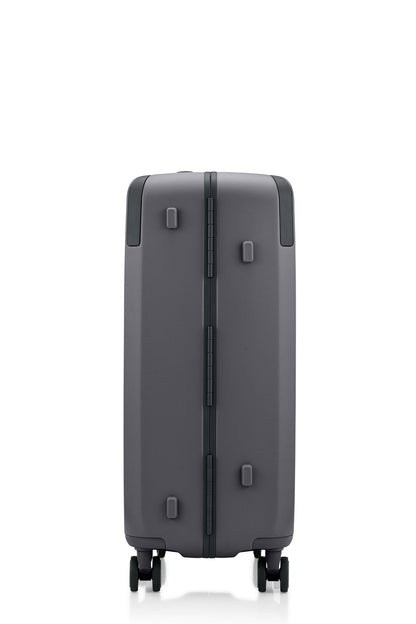Other Side view of the Evox Spinner Medium luggage in Graphite. Shop the Collection Online.