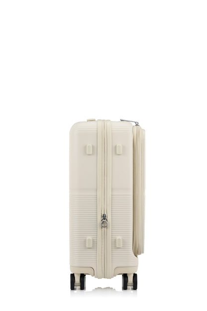 Other Side view of the Samsonite Flatform Spinner Cabin in Ivory. Shop the Latest Online