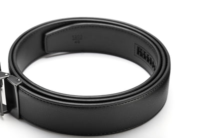 Rolled leather belt view of the AAMIR II BIZPLATE AL AUTO 04 BELT. Shop the Latest Online 